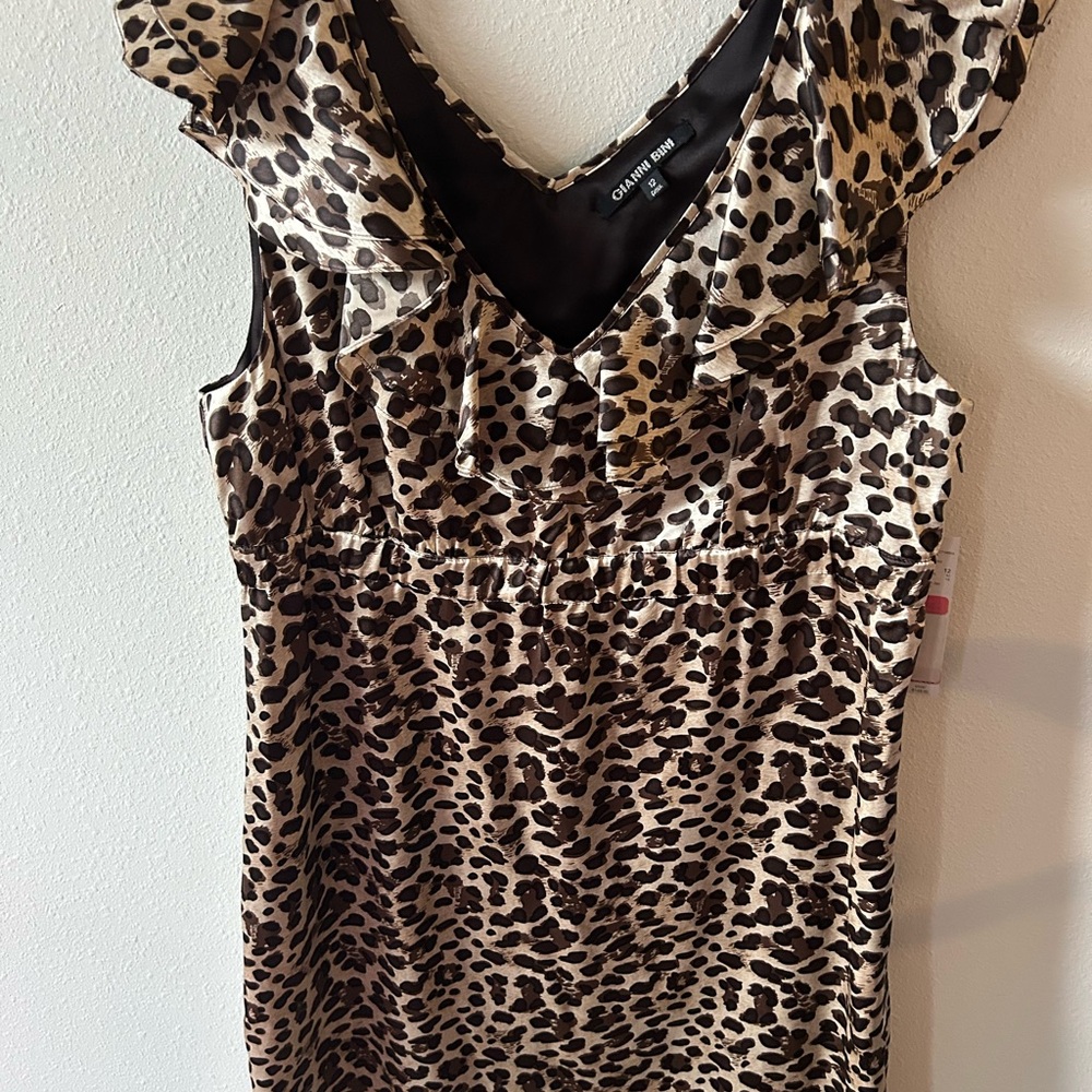 Gianni Bini Espresso Animal Print Dress